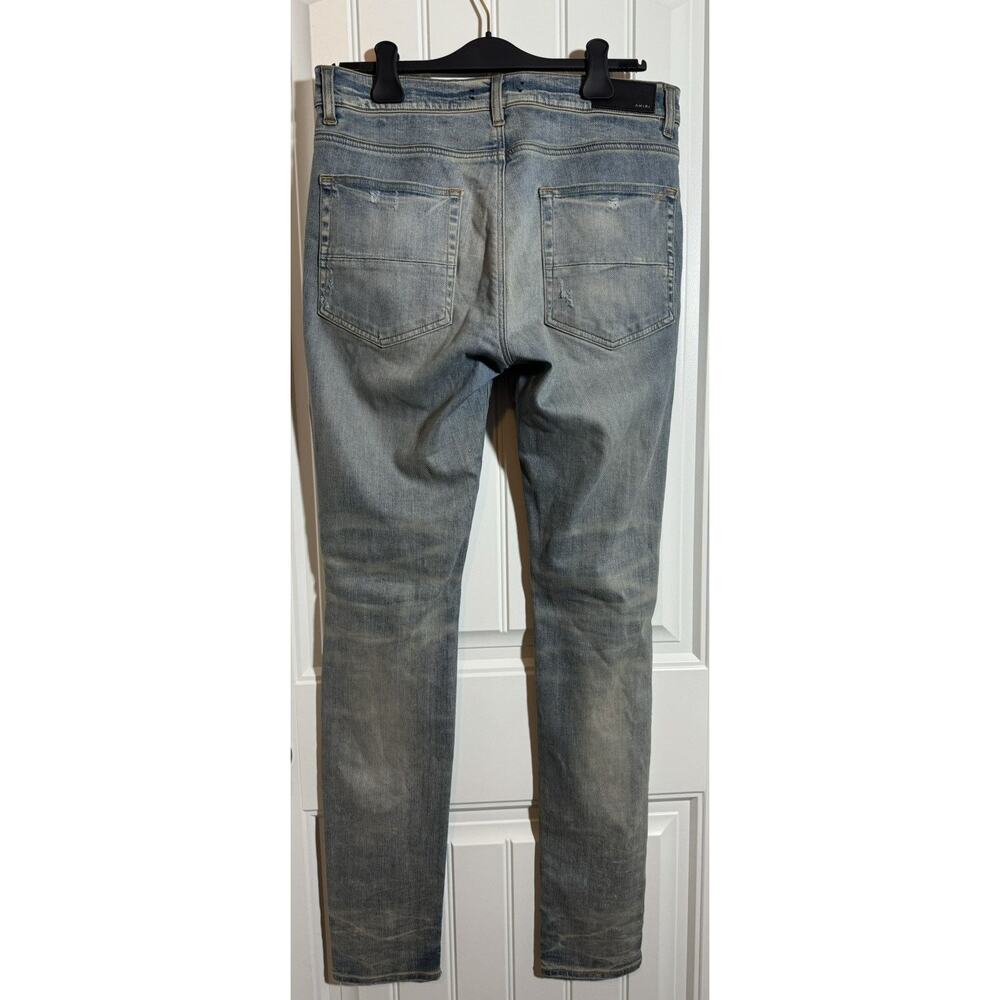 EUC Amiri Leopard Thrasher Denim - Picture 2 of 16